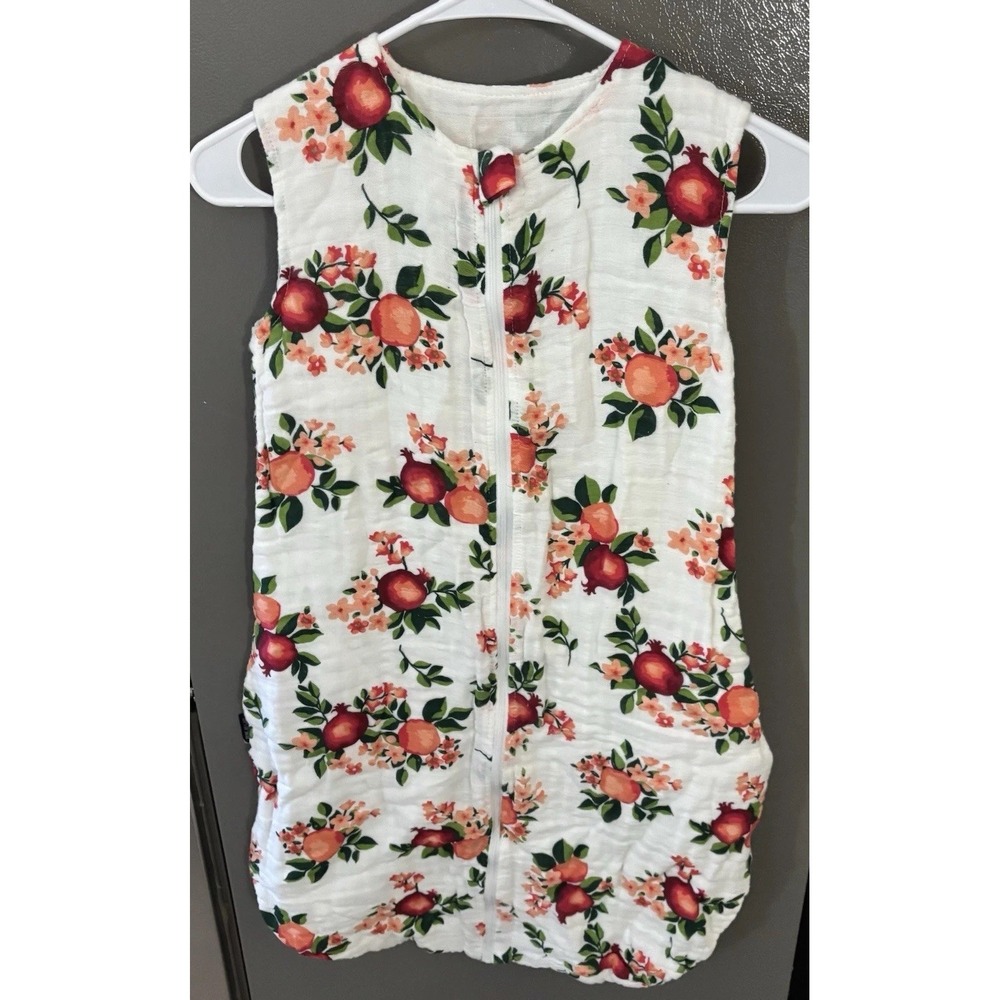 Little Unicorn Cotton Muslin Sleep Sack Bag S 0-6 Months Watercolor Roses Floral